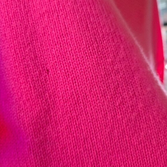 Revolve Frayed Edge Oversized Sweater Ultra Pink 100% Cashmere Size L - Picture 6 of 6